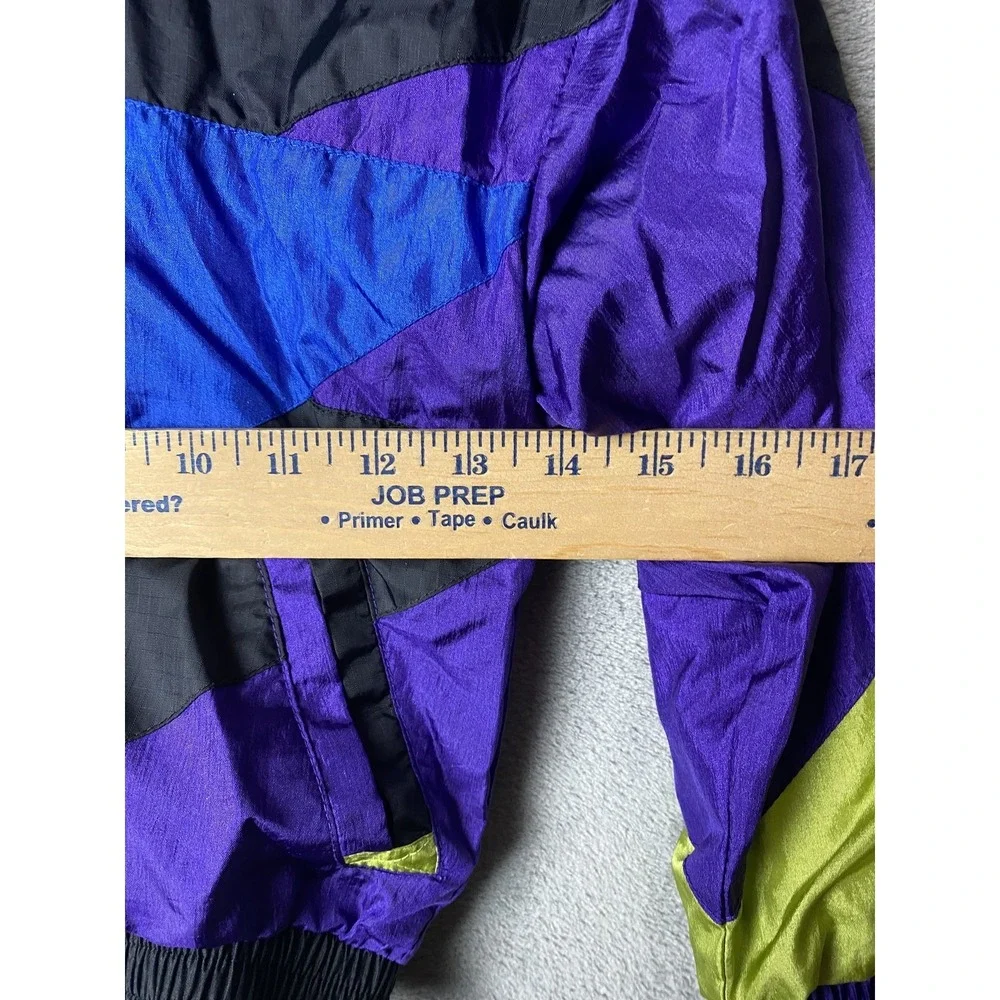 Voltage Kids S Jacket Colorblock Black Purple Blue Retro Style